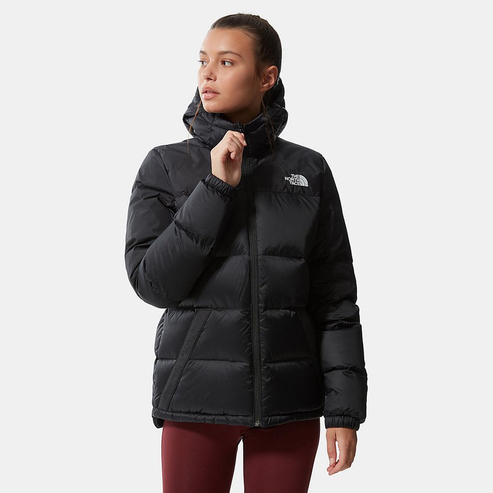 The North Face Winter Jacket Womens Australia - The North Face Diablo Hooded Black Hiking (TCM-93605